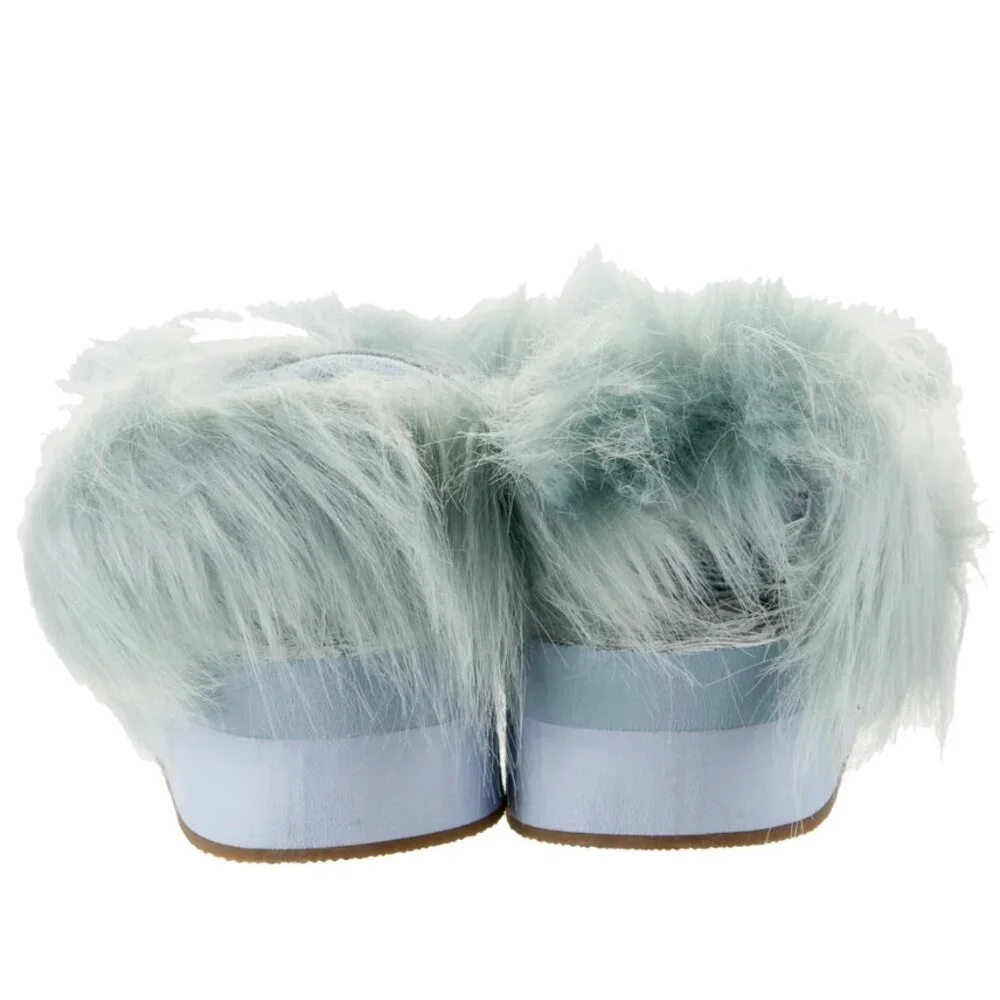 NEW Maisie Willen x Keds Faux Fur Floral Print Slides